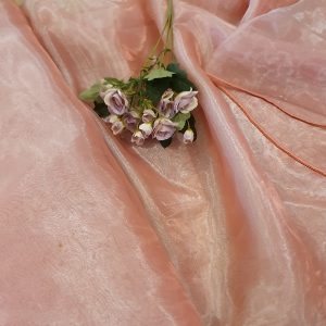 Perdea organza roz pastel