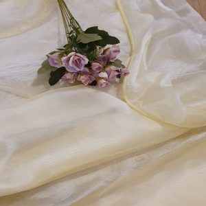 Perdea voal lucios galben pai