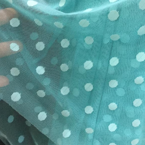 Tul elastic buline mari turcoaz