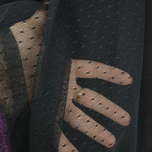 Tul moale negru cu picatele