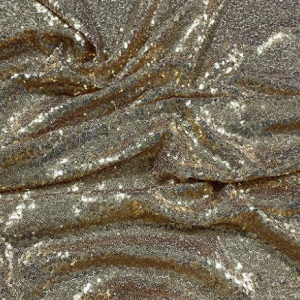 Tul cu paiete mici aurii