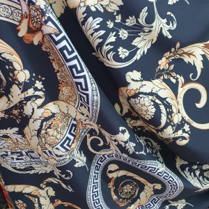 Voal plin gipsy negru cu auriu