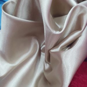 Satin fin elastic gri deschis perlat