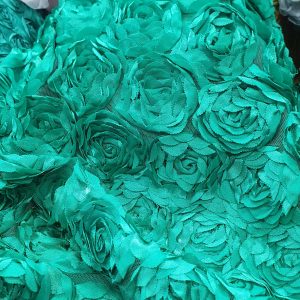 TRANDAFIRI 3D SATIN, VERDE
