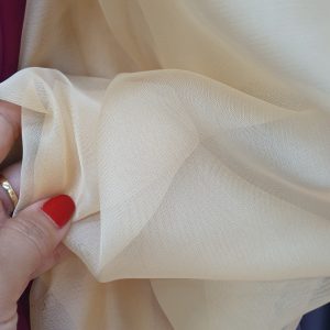 Voal imitatie matase naturală bej