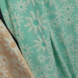 Tricot subtire floral galben vernil