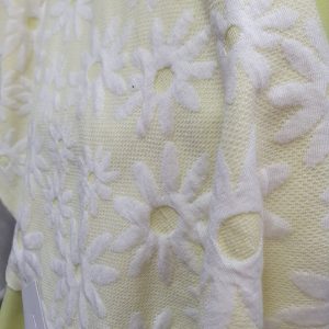 Tricot subtire floral galben pai