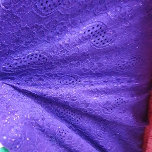 Dantela cu sclipici mov lila