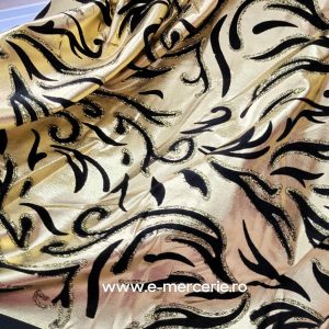 Lycra auriu model floral