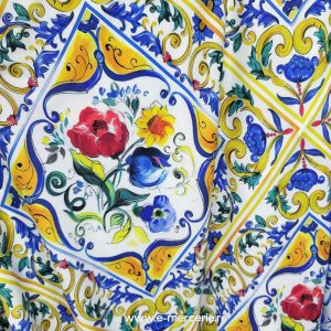 Satin fin imprimeu Italia