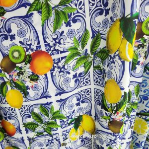 Satin fin imprimeu Italia Lamai