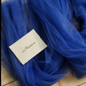 Tul fin albastru cerneala cupon