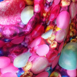 SATIN FIN IMPRIMEU DIGITAL PINK BUBBLE