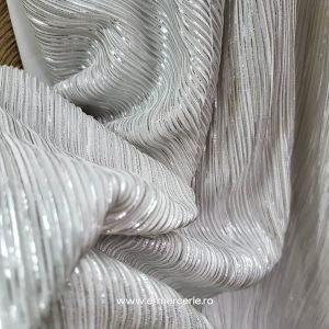 VOAL PLISAT MARUNT ALB ARGINTIU