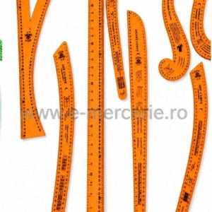 Set lineare rigle croitorie, 8 buc oranj