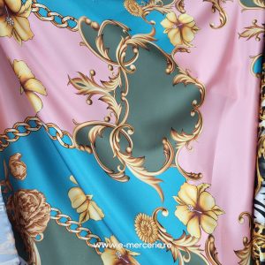 Satin fin imprimeu